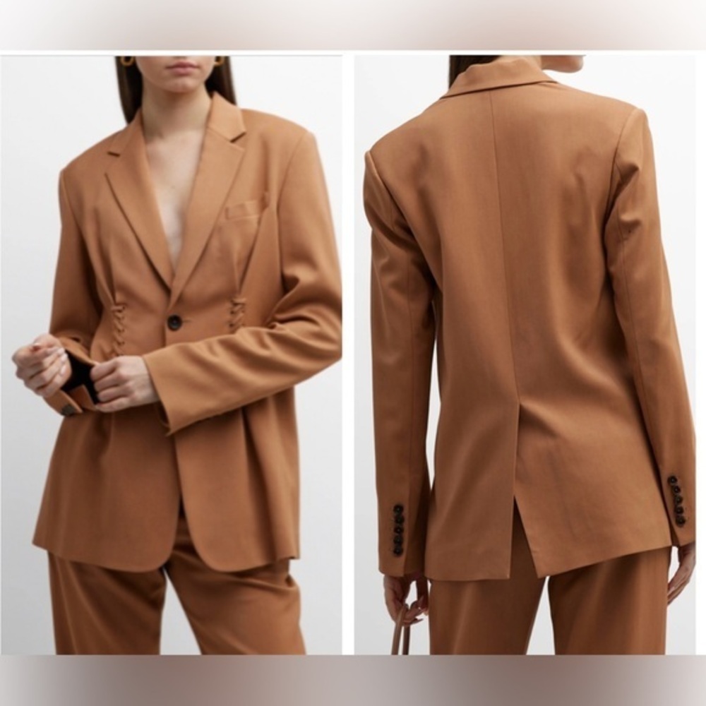 A.L.C. Maverick Jacket Tawny Brown Lace Up Princess Silhouette Size: 6